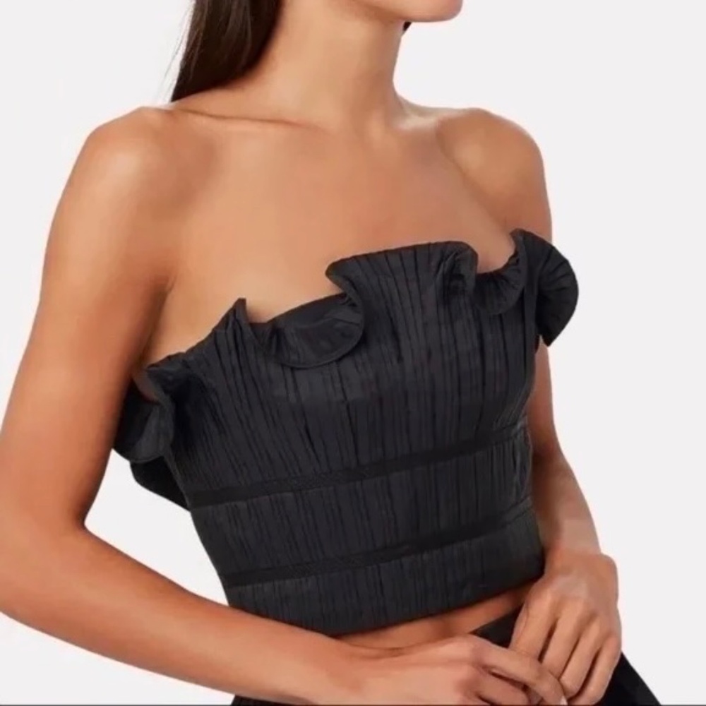 Amur Oriel Ruffled Crop Top S - Picture 3 of 11